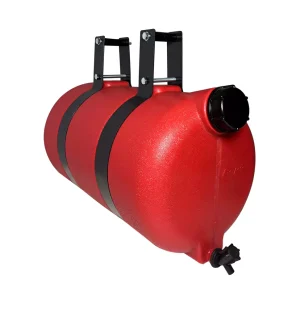 ESTANQUE DE AGUA 26 LITROS, CON SOPORTE METÁLICO (ROJO)