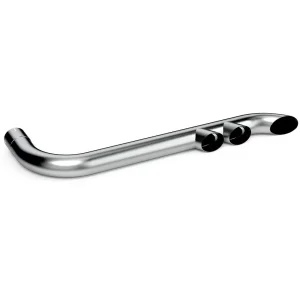 COLA DE ESCAPE CROMADA 3 SALIDAS 4" 1200X465mm